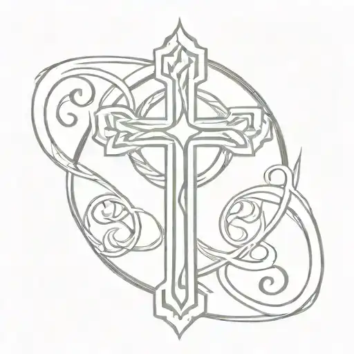 Celtic Cross With Wings