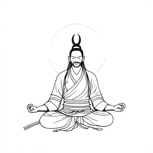 Samurai Warrior Meditating