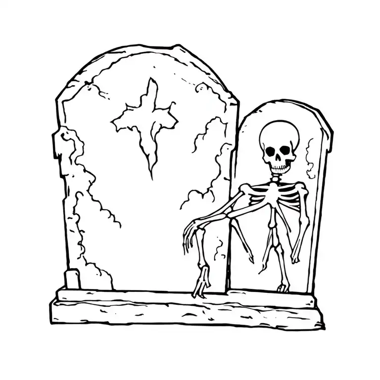 Undeath Horror Grave Stones Skelleton