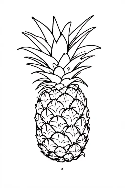 Pineapple With Floral
