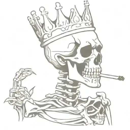 Skeleton King Smoking Weed
