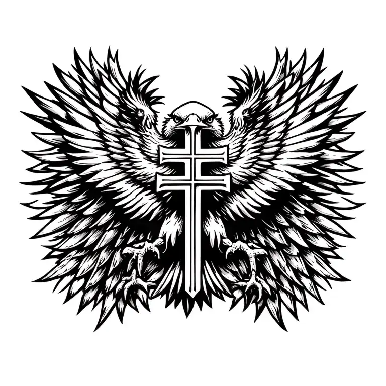 Eagle And Cross Surrounded