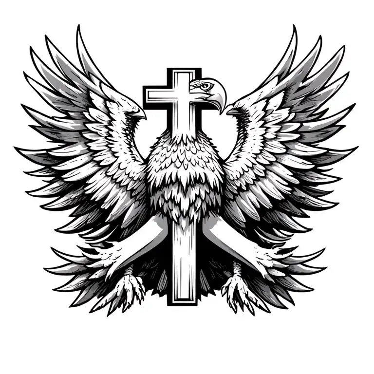 Eagle And Cross Surrounded