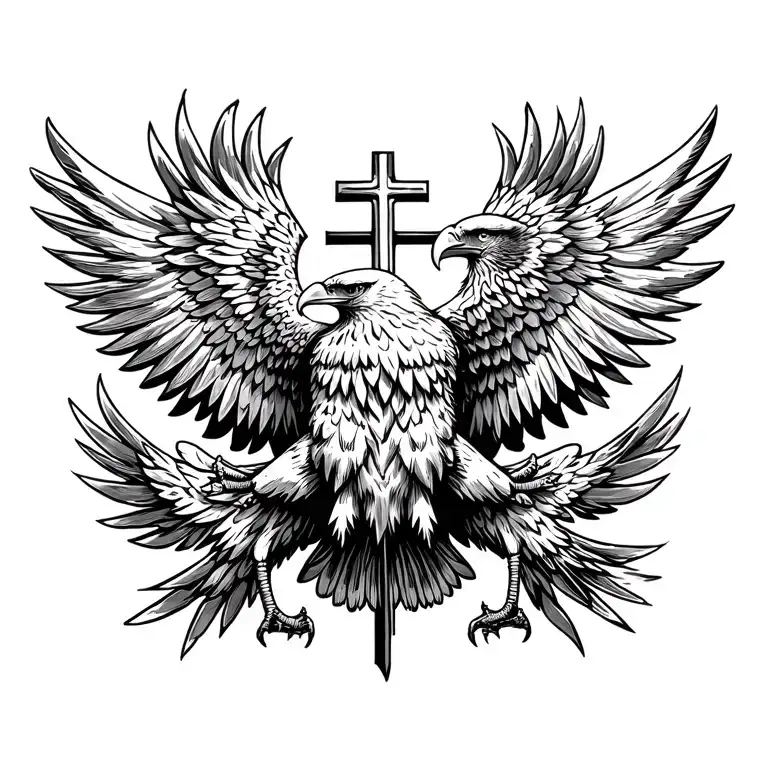 Eagle And Cross Surrounded
