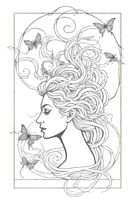 Medusa With Dragonflys