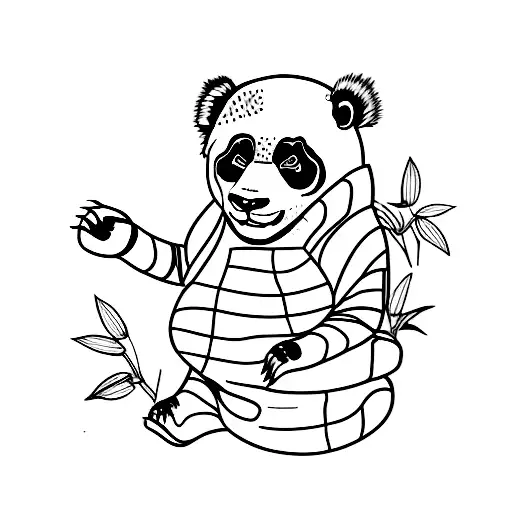 Panda Eating And Dancing