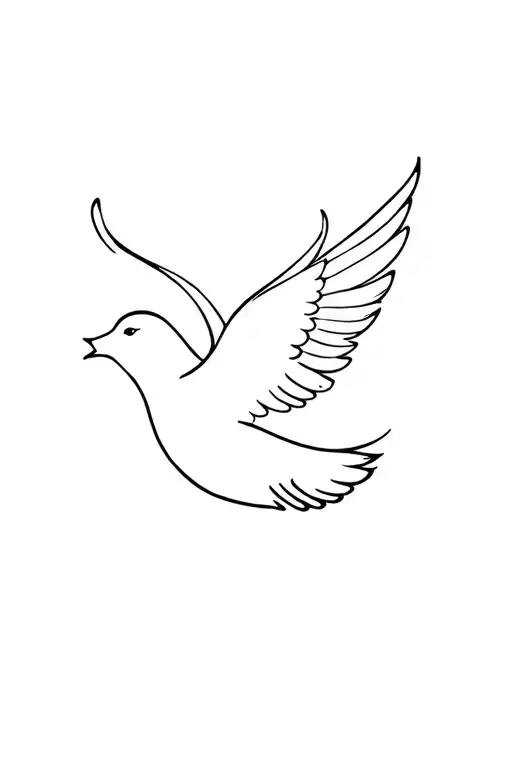 Dove Flying To Heaven