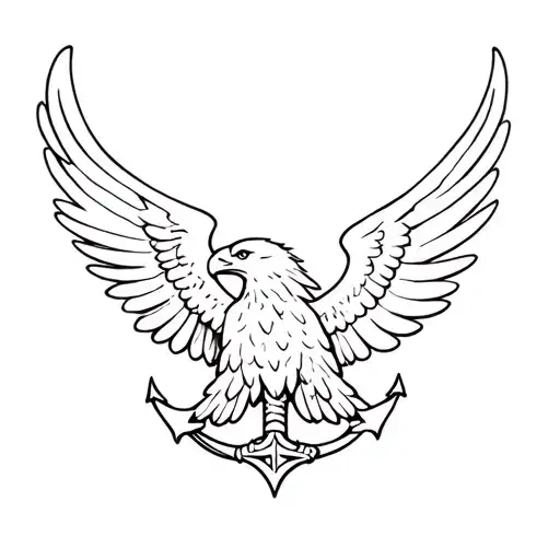 Eagle With Anchor Connected