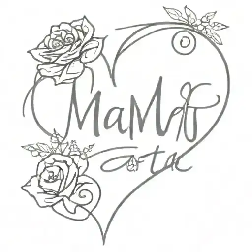 Word Mama With A Heart