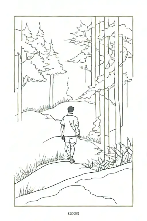 Person Walking In The Forest