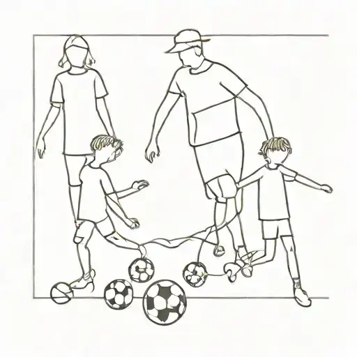 Family And Boy And Soccer