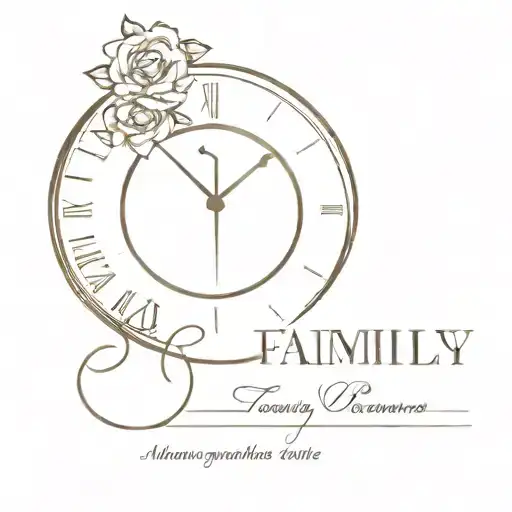 Family With Names And Time Date