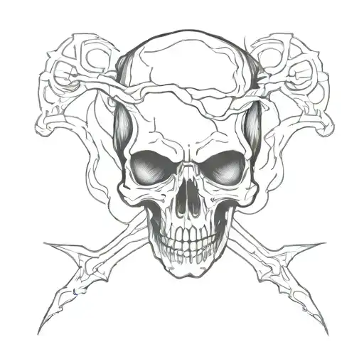 A Skull That Has Water Flowing Through It