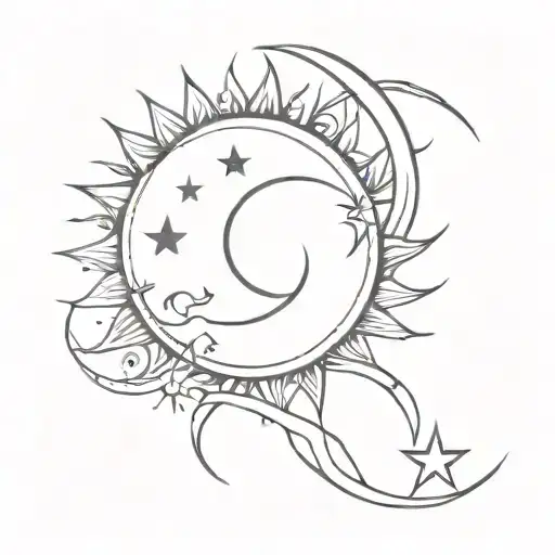 Sun And Moon Interlaped