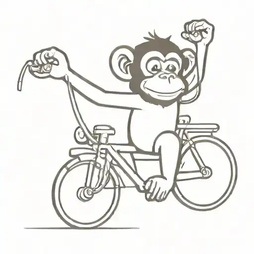 I Want You To Give Me A Very Simple And Small Tattoo Of A Monkey Driving Steering Wheel