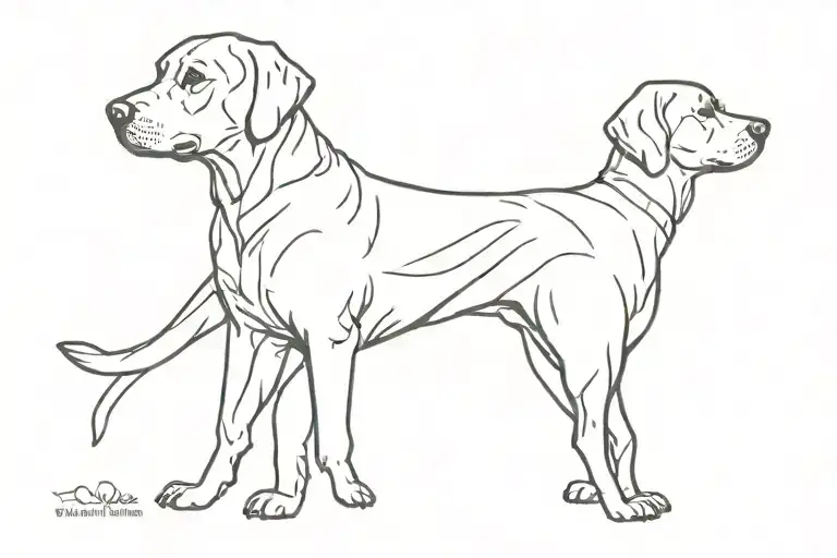 Black Labrador Silhouette