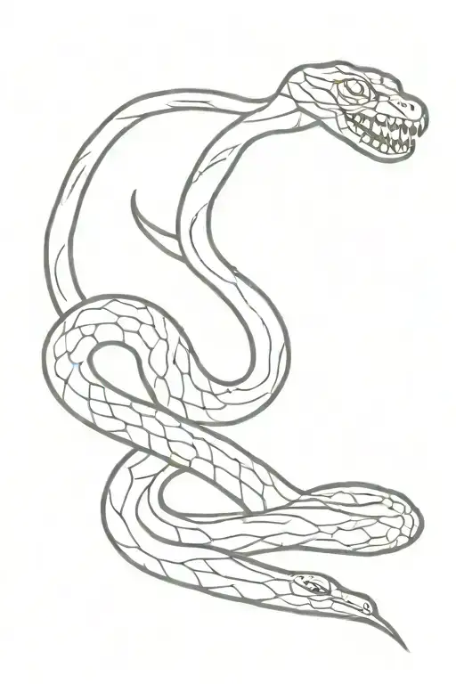 Snake Eye Tattoo With The Thin Snake Wrapping With The Cobra's Extended Beneath It