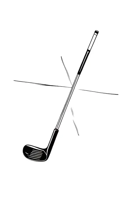 Cross Made Of Golf Clubs