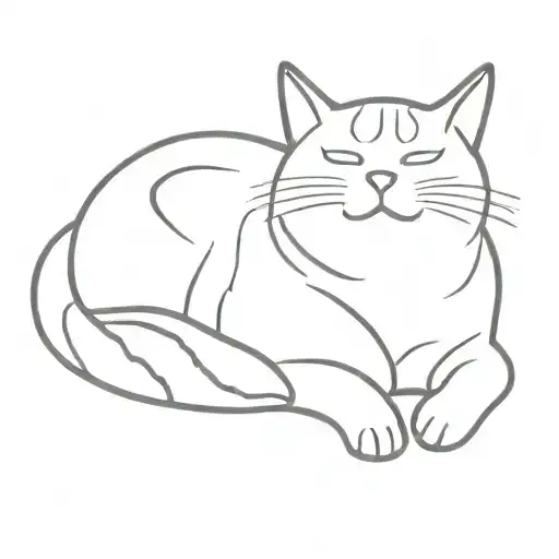 Chunky Tabby Cat Laying On Its Back Sleeping