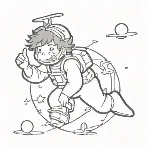 Ponyo Swimming In Outer Space