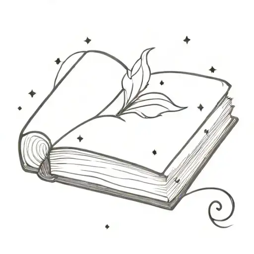 Simple Book With Sparkles Coming Out