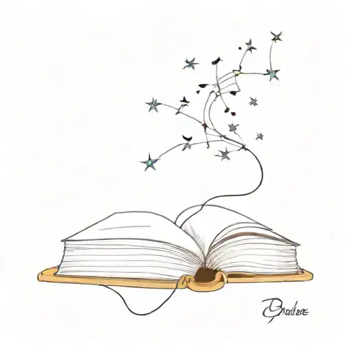 Simple Book With Sparkles Coming Out