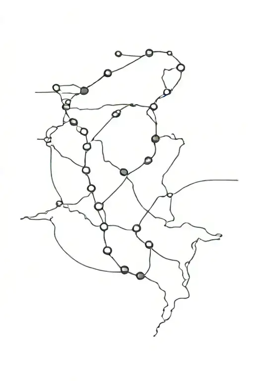 Portugal Map With Catholic Rosary Outline
