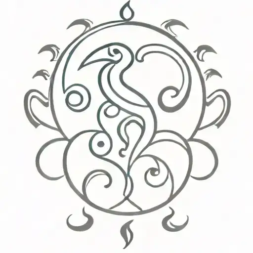 Sankofa And Aya Adinkra Symbol