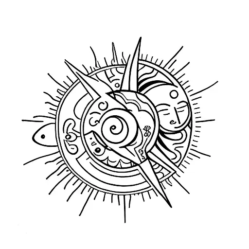 Matching Tattoo Sun And Moon