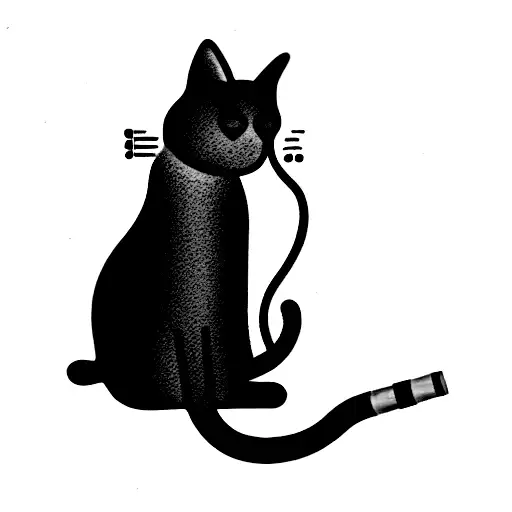 A Cat Smoking A Cigarette