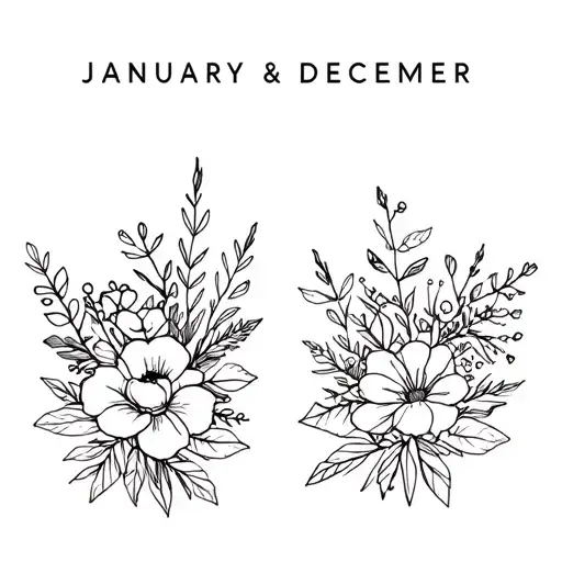 January And December Birth Flowe Bouquet