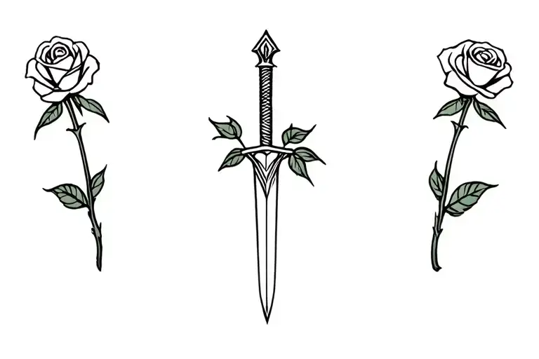 Three Roses On A Dagger Blade