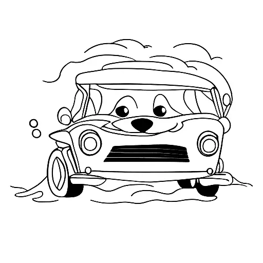 Dog With Car Traveling