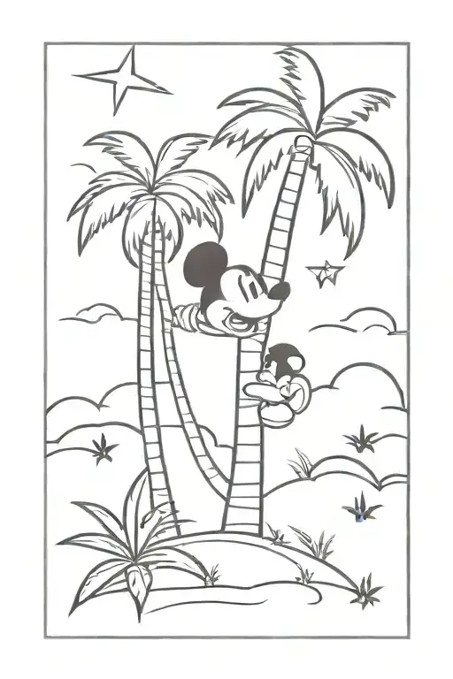 Palm Tree And Mickey Mouse