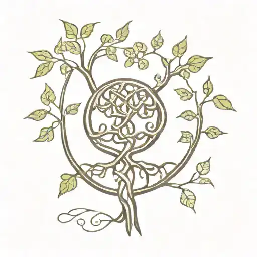 Honey Locust Tree With Celtic Knot