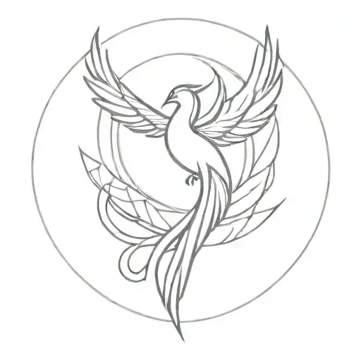 Tattoo Ideas Phoenix Geometric Design