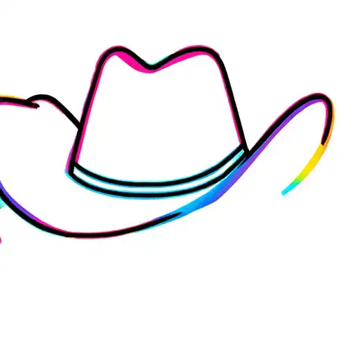 Cowboy Hat With Transgender Colours