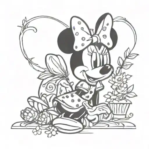 Minnie Mouse And Her Bow