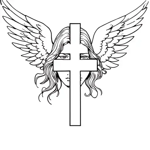 The Face Of The Angel Inside The Cross