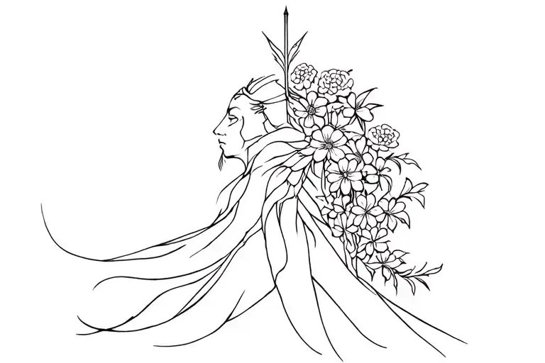 Warrior With Flowers