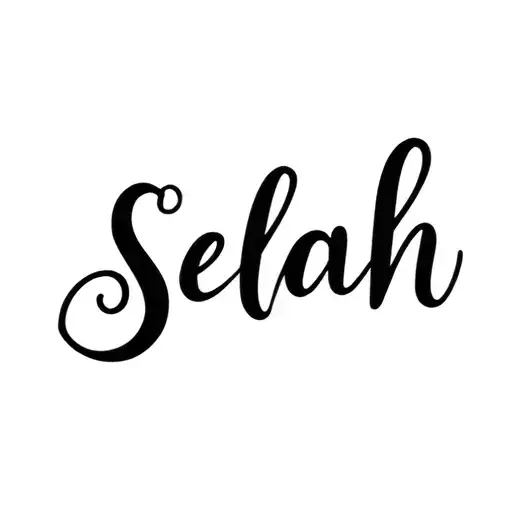 Selah Written In A Western Font