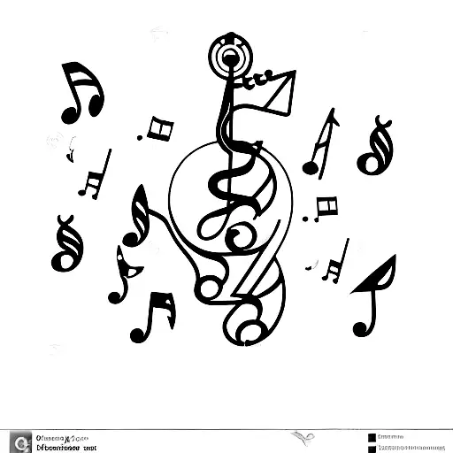 Minimalistic Guitar With The Shape Of Its Body As The Music Symbol