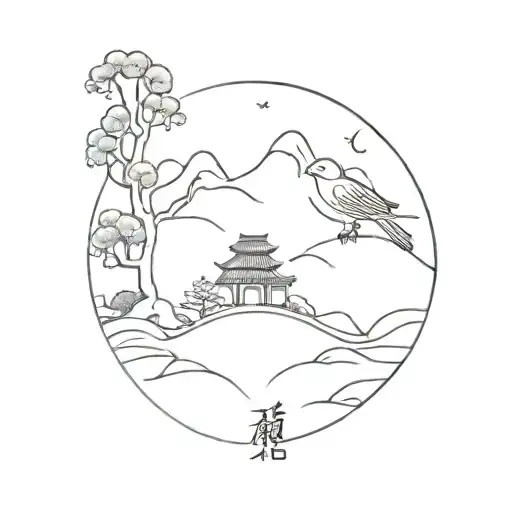 Chinese Peaceful Scene