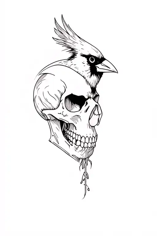 Cardinal And Skull