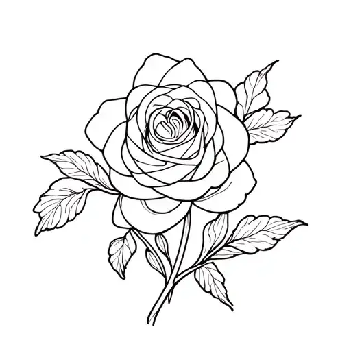 Rose And Daffodil And Snowdrop Tattoo Design