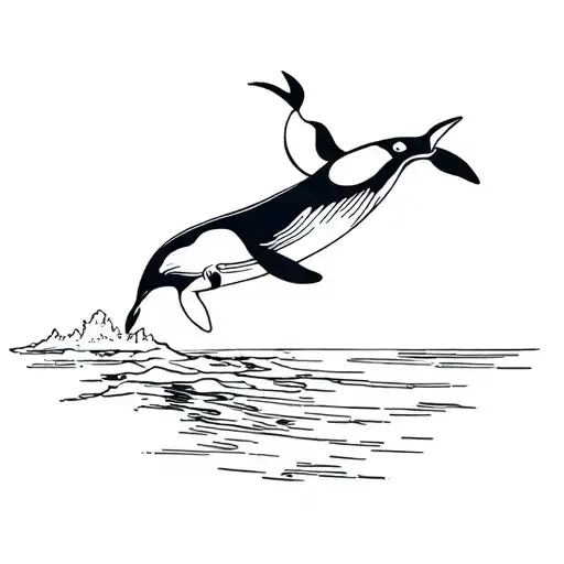 Penguin And Whale Jumping
