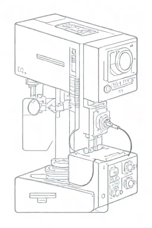 Cyberpunk Lines And Cpu Coming From Retro Tv To Cpu