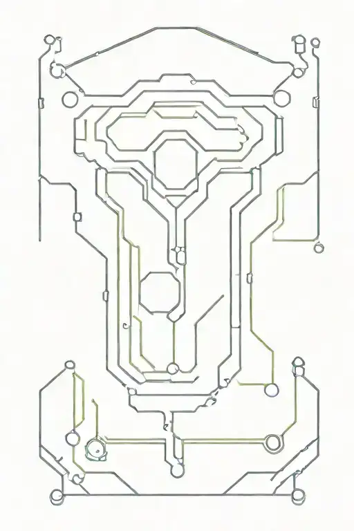 Cyberpunk Circuit With Cpu
