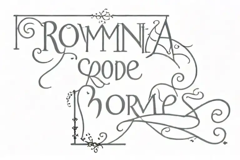 Incorporate A Quote Or Phrase In A Unique Lettering Style That Represents Romina's Love For Letras