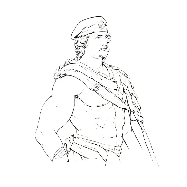 Greek God Dionysus In The Guise Of A Military Guy